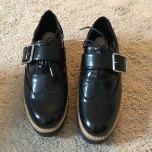Zara Brand New Oxford Platform Loafers